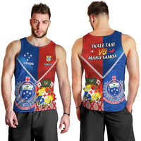 Samoa And Tonga Rugby Men Tank Top 2023 World Cup Manu Samoa With Ikale Tahi LT14 - Polynesian Pride