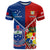 Custom Samoa And Tonga Rugby T Shirt 2023 World Cup Manu Samoa With Ikale Tahi LT14 Blue - Polynesian Pride