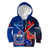 Samoa And France Rugby Kid Hoodie 2023 World Cup Manu Samoa With Les Bleus LT14 Hoodie Blue - Polynesian Pride