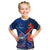 Samoa And France Rugby Kid T Shirt 2023 World Cup Manu Samoa With Les Bleus LT14 Blue - Polynesian Pride