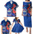 Custom Samoa And France Rugby Family Matching Puletasi Dress and Hawaiian Shirt 2023 World Cup Manu Samoa With Les Bleus LT14 - Polynesian Pride