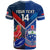 Custom Samoa And France Rugby T Shirt 2023 World Cup Manu Samoa With Les Bleus LT14 - Polynesian Pride