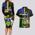 South Sea Islanders Couples Matching Long Sleeve Bodycon Dress and Hawaiian Shirt Kanakas With Solomon Islands Coat Of Arms LT14 - Polynesian Pride