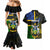 South Sea Islanders Couples Matching Mermaid Dress and Hawaiian Shirt Kanakas With Solomon Islands Coat Of Arms LT14 - Polynesian Pride