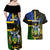 South Sea Islanders Couples Matching Off Shoulder Maxi Dress and Hawaiian Shirt Kanakas With Solomon Islands Coat Of Arms LT14 - Polynesian Pride