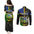 South Sea Islanders Couples Matching Puletasi Dress and Long Sleeve Button Shirts Kanakas With Solomon Islands Coat Of Arms LT14 - Polynesian Pride