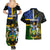 South Sea Islanders Couples Matching Summer Maxi Dress and Hawaiian Shirt Kanakas With Solomon Islands Coat Of Arms LT14 - Polynesian Pride