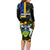 South Sea Islanders Family Matching Long Sleeve Bodycon Dress and Hawaiian Shirt Kanakas With Solomon Islands Coat Of Arms LT14 - Polynesian Pride