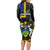 South Sea Islanders Long Sleeve Bodycon Dress Kanakas With Solomon Islands Coat Of Arms LT14 - Polynesian Pride