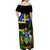 South Sea Islanders Off Shoulder Maxi Dress Kanakas With Solomon Islands Coat Of Arms LT14 - Polynesian Pride