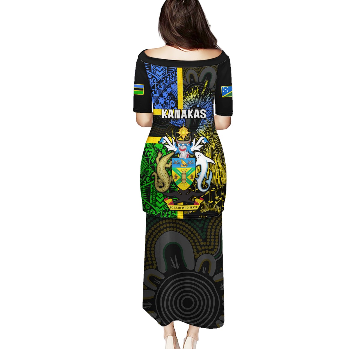 South Sea Islanders Puletasi Kanakas With Solomon Islands Coat Of Arms LT14 - Polynesian Pride