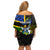 personalised-south-sea-islanders-family-matching-off-shoulder-short-dress-and-hawaiian-shirt-kanakas-with-solomon-islands-coat-of-arms