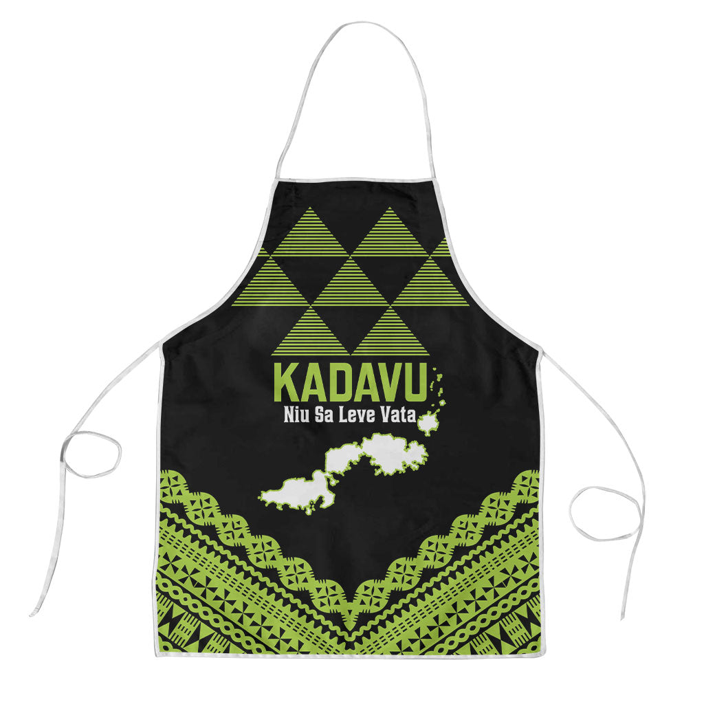 Kadavu Fiji 2026 Rugby Apron Niu Sa Leve Vata Fijian Tapa Pattern LT14 Black - Polynesian Pride