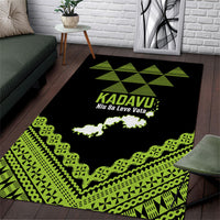 Kadavu Fiji 2026 Rugby Area Rug Niu Sa Leve Vata Fijian Tapa Pattern LT14 Black - Polynesian Pride