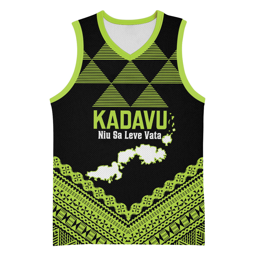 Kadavu Fiji 2026 Rugby Custom Basketball Jersey Niu Sa Leve Vata Fijian Tapa Pattern LT14 Unisex Black - Polynesian Pride