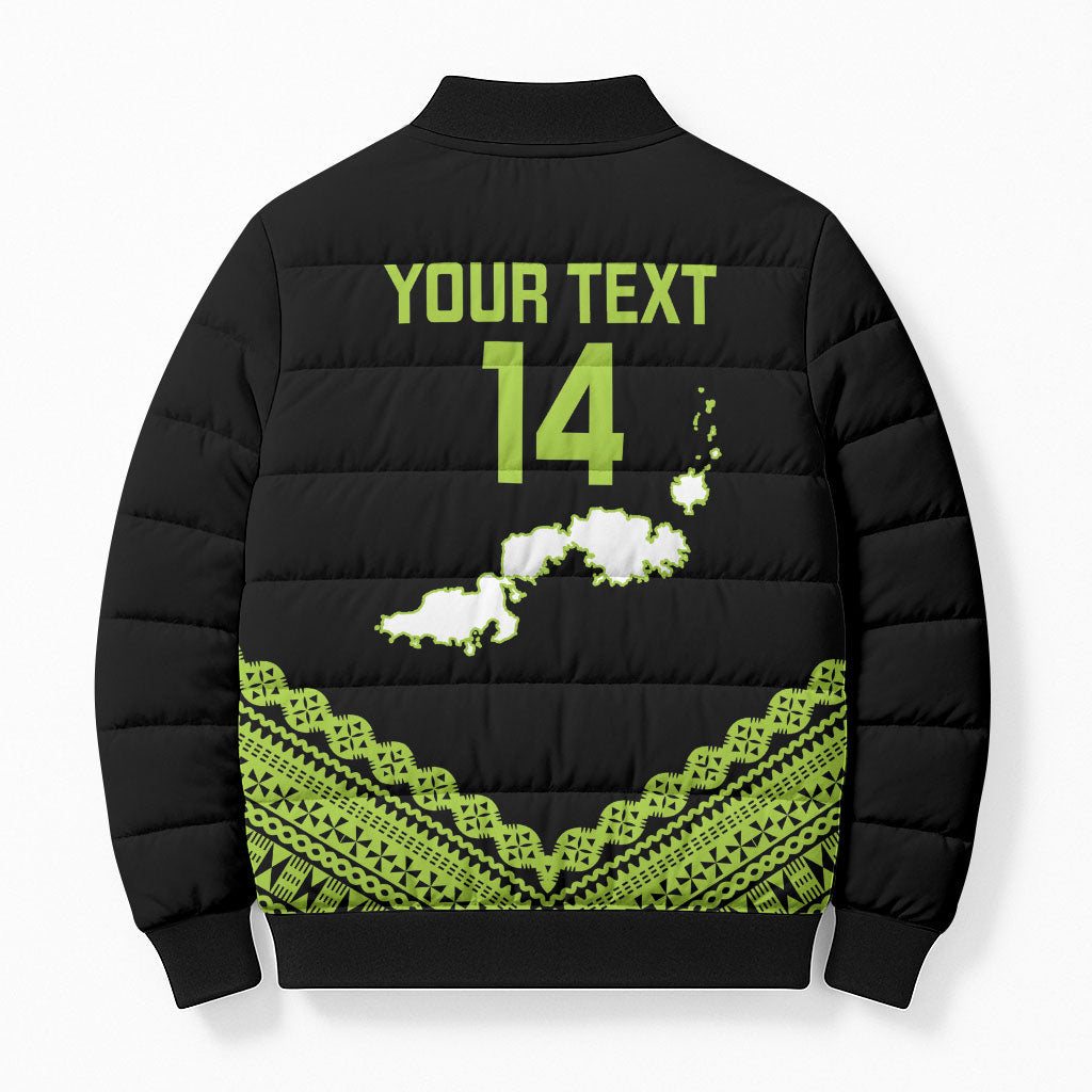 Kadavu Fiji 2026 Rugby Custom Bomber Puffer Jacket Niu Sa Leve Vata Fijian Tapa Pattern LT14 - Polynesian Pride