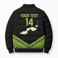 Kadavu Fiji 2026 Rugby Custom Bomber Puffer Jacket Niu Sa Leve Vata Fijian Tapa Pattern LT14 - Polynesian Pride