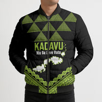 Kadavu Fiji 2026 Rugby Custom Bomber Puffer Jacket Niu Sa Leve Vata Fijian Tapa Pattern LT14 - Polynesian Pride