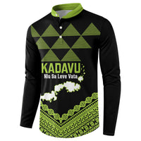 Kadavu Fiji 2026 Rugby Custom Button Sweatshirt Niu Sa Leve Vata Fijian Tapa Pattern LT14 - Polynesian Pride