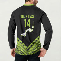 Kadavu Fiji 2026 Rugby Custom Button Sweatshirt Niu Sa Leve Vata Fijian Tapa Pattern LT14 - Polynesian Pride