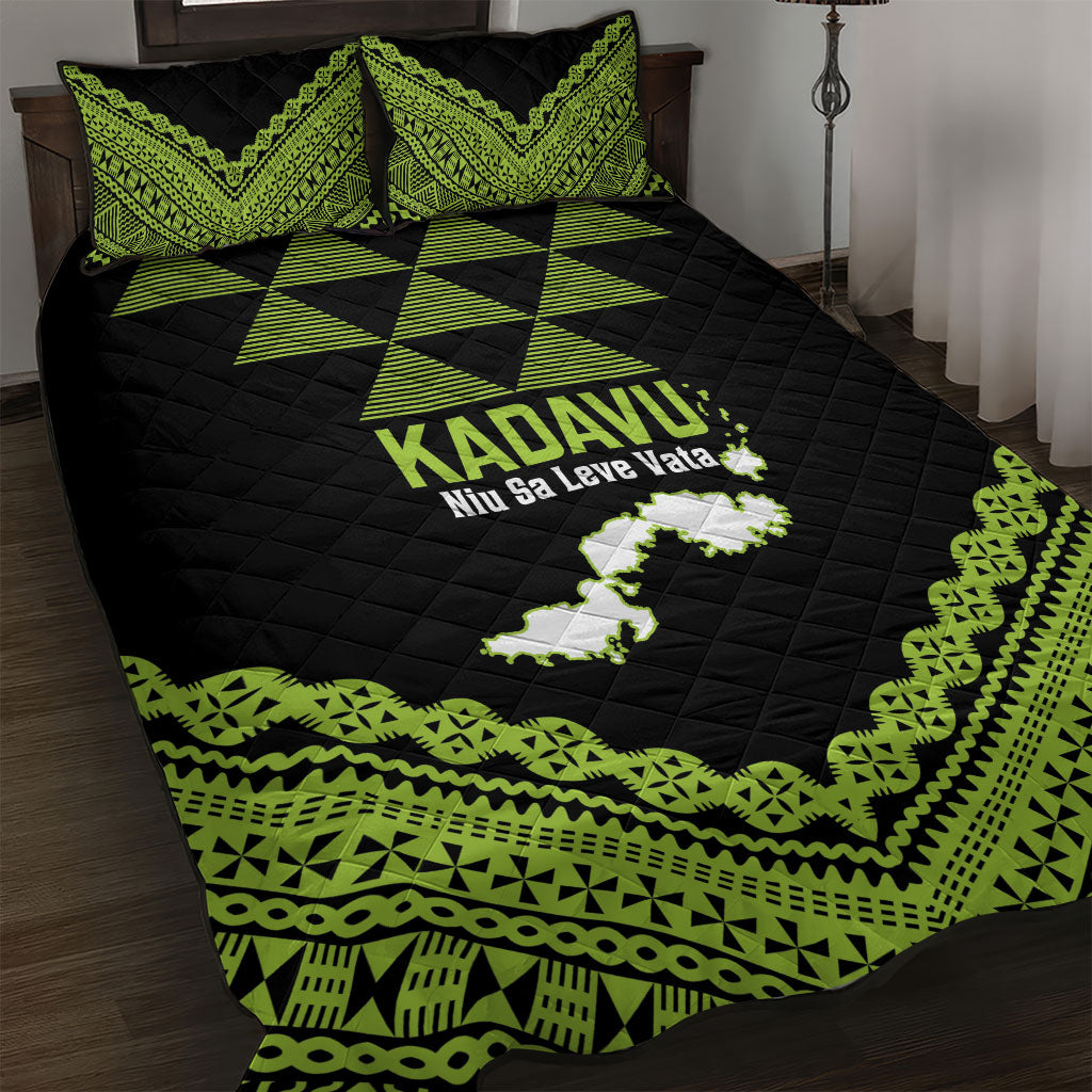 Kadavu Fiji 2026 Rugby Quilt Bed Set Niu Sa Leve Vata Fijian Tapa Pattern LT14 Black - Polynesian Pride