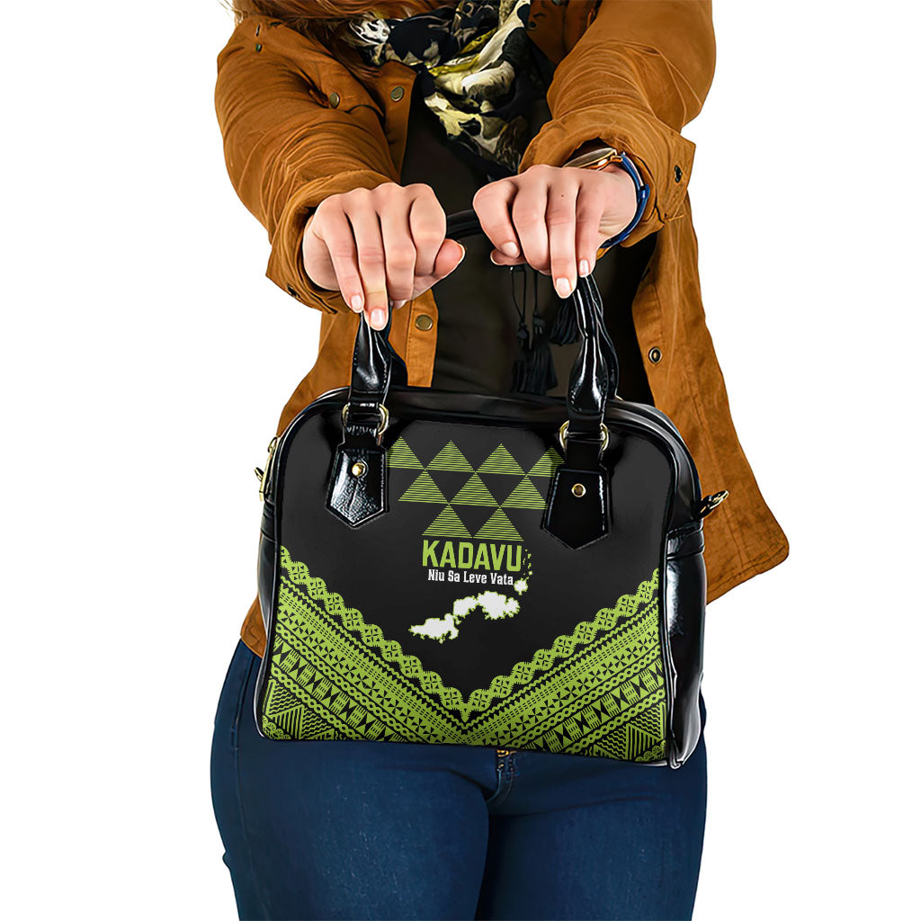 Kadavu Fiji 2026 Rugby Shoulder Handbag Niu Sa Leve Vata Fijian Tapa Pattern LT14 One Size Black - Polynesian Pride