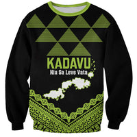 Kadavu Fiji 2026 Rugby Custom Sweatshirt Niu Sa Leve Vata Fijian Tapa Pattern LT14 Unisex Black - Polynesian Pride