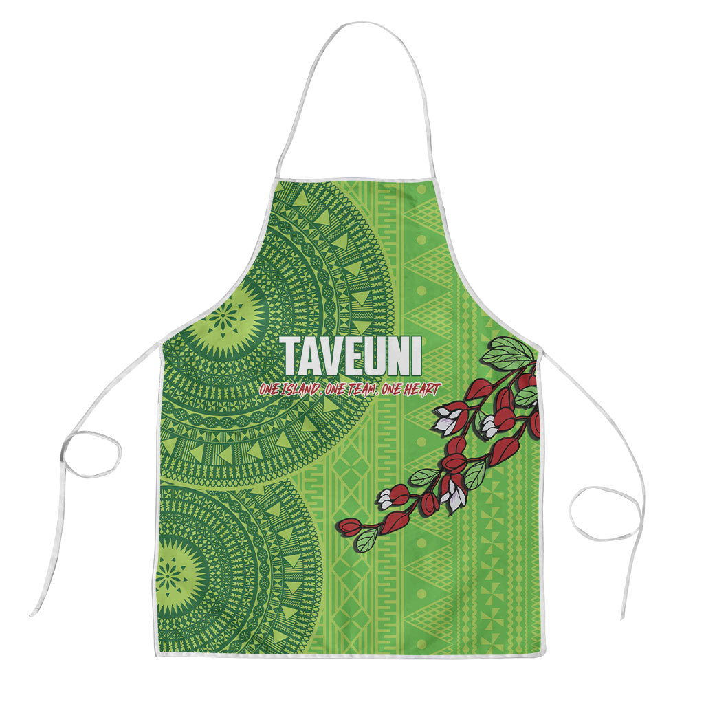 Taveuni Fiji 2026 Rugby Apron Tagimoucia Fijian Tapa Pattern LT14 Green - Polynesian Pride