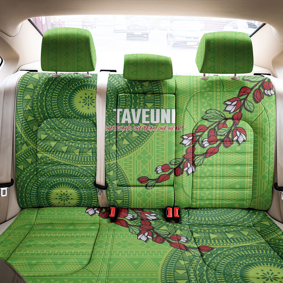 Taveuni Fiji 2026 Rugby Back Car Seat Cover Tagimoucia Fijian Tapa Pattern LT14 - Polynesian Pride
