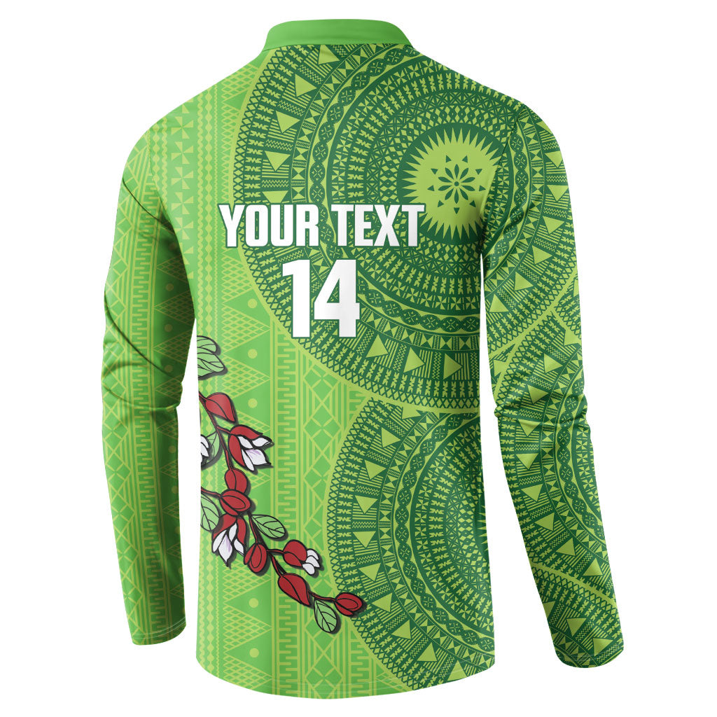 Taveuni Fiji 2026 Rugby Custom Button Sweatshirt Tagimoucia Fijian Tapa Pattern LT14 - Polynesian Pride