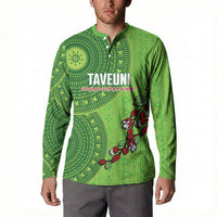 Taveuni Fiji 2026 Rugby Custom Button Sweatshirt Tagimoucia Fijian Tapa Pattern LT14 - Polynesian Pride