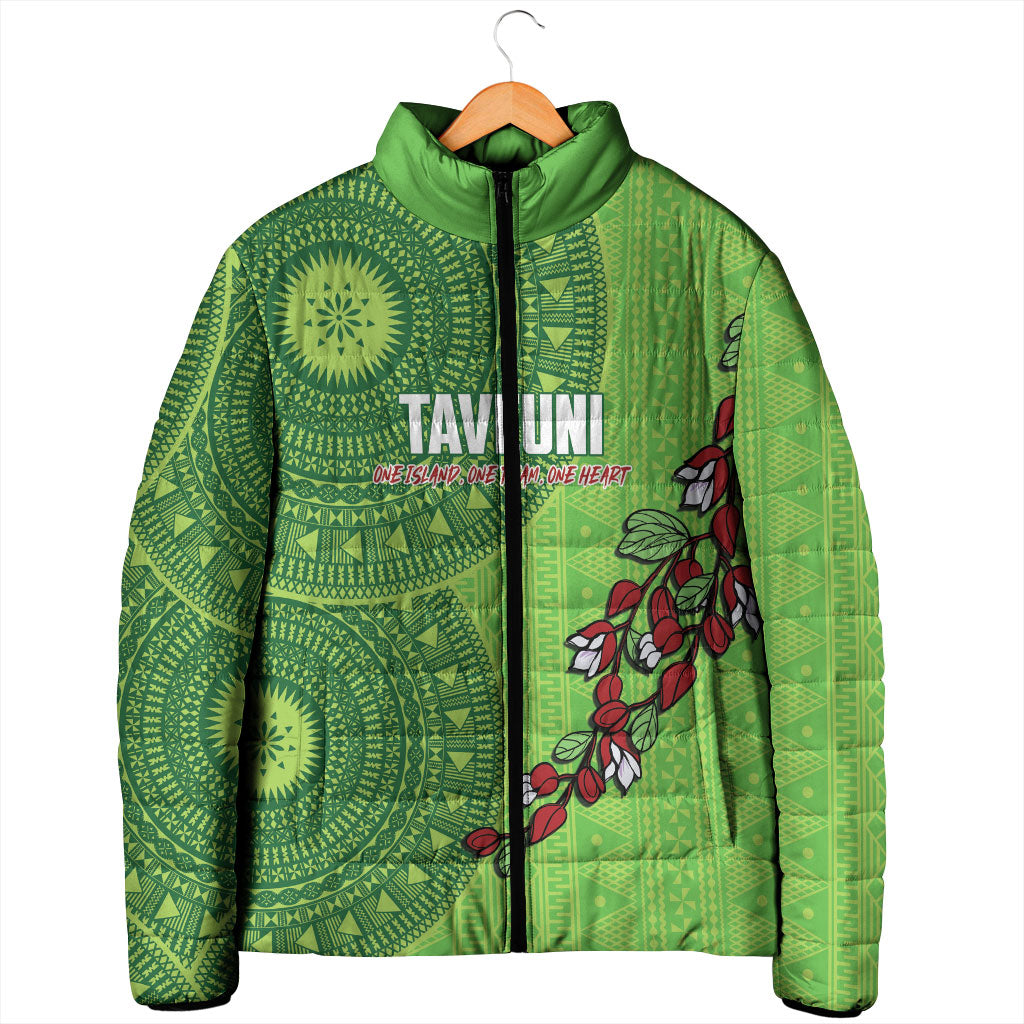 Taveuni Fiji 2026 Rugby Custom Padded Jacket Tagimoucia Fijian Tapa Pattern LT14 - Polynesian Pride