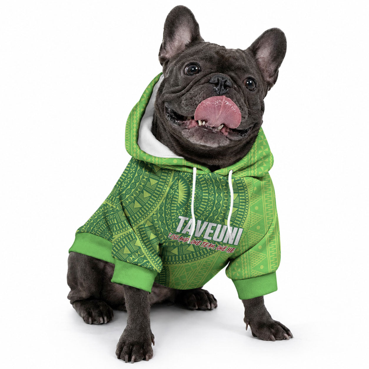Taveuni Fiji 2026 Rugby Custom Pet Hoodie Tagimoucia Fijian Tapa Pattern LT14 - Polynesian Pride
