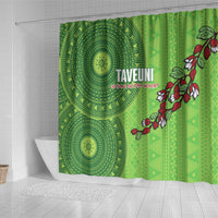 Taveuni Fiji 2026 Rugby Shower Curtain Tagimoucia Fijian Tapa Pattern LT14 - Polynesian Pride