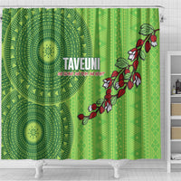 Taveuni Fiji 2026 Rugby Shower Curtain Tagimoucia Fijian Tapa Pattern LT14 - Polynesian Pride