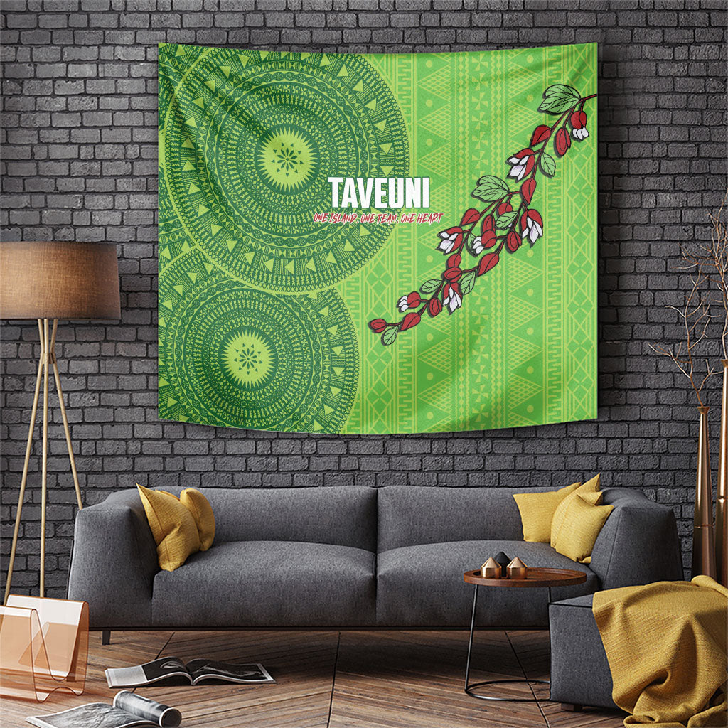 Taveuni Fiji 2026 Rugby Tapestry Tagimoucia Fijian Tapa Pattern LT14 Green - Polynesian Pride