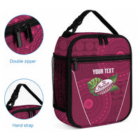 Lautoka Fiji 2026 Rugby Custom Lunch Bag Go Maroons Fijian Tapa Pattern LT14 - Polynesian Pride