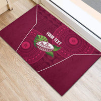 Lautoka Fiji 2026 Rugby Custom Rubber Doormat Go Maroons Fijian Tapa Pattern LT14 - Polynesian Pride