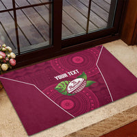 Lautoka Fiji 2026 Rugby Custom Rubber Doormat Go Maroons Fijian Tapa Pattern LT14 - Polynesian Pride