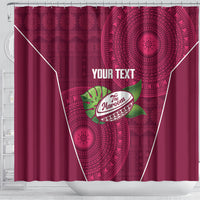Lautoka Fiji 2026 Rugby Custom Shower Curtain Go Maroons Fijian Tapa Pattern LT14 - Polynesian Pride