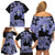 Purple Hawaii Family Matching Off Shoulder Short Dress and Hawaiian Shirt Tapa Cloth Mix Tropical Flowers Pastel Vibes LT14 - Polynesian Pride