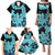 Blue Hawaii Family Matching Puletasi Dress and Hawaiian Shirt Tapa Cloth Mix Tropical Flowers Pastel Vibes LT14 - Polynesian Pride