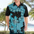 Blue Hawaii Hawaiian Shirt Tapa Cloth Mix Tropical Flowers Pastel Vibes LT14 - Polynesian Pride