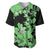 Green Hawaii Baseball Jersey Tapa Cloth Mix Tropical Flowers Pastel Vibes LT14 Green - Polynesian Pride