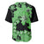 Green Hawaii Baseball Jersey Tapa Cloth Mix Tropical Flowers Pastel Vibes LT14 - Polynesian Pride