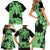 Green Hawaii Family Matching Short Sleeve Bodycon Dress and Hawaiian Shirt Tapa Cloth Mix Tropical Flowers Pastel Vibes LT14 - Polynesian Pride