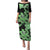 Green Hawaii Puletasi Tapa Cloth Mix Tropical Flowers Pastel Vibes LT14 Long Dress Green - Polynesian Pride