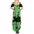 Green Hawaii Summer Maxi Dress Tapa Cloth Mix Tropical Flowers Pastel Vibes LT14 - Polynesian Pride