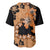 Orange Hawaii Baseball Jersey Tapa Cloth Mix Tropical Flowers Pastel Vibes LT14 - Polynesian Pride