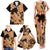 Orange Hawaii Family Matching Tank Maxi Dress and Hawaiian Shirt Tapa Cloth Mix Tropical Flowers Pastel Vibes LT14 - Polynesian Pride